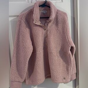 Calvin Klein Blush Pink Teddy Sherpa Jacket